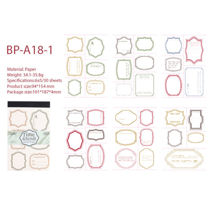 Blank record Tearable Frame Note Paper 30 PCS