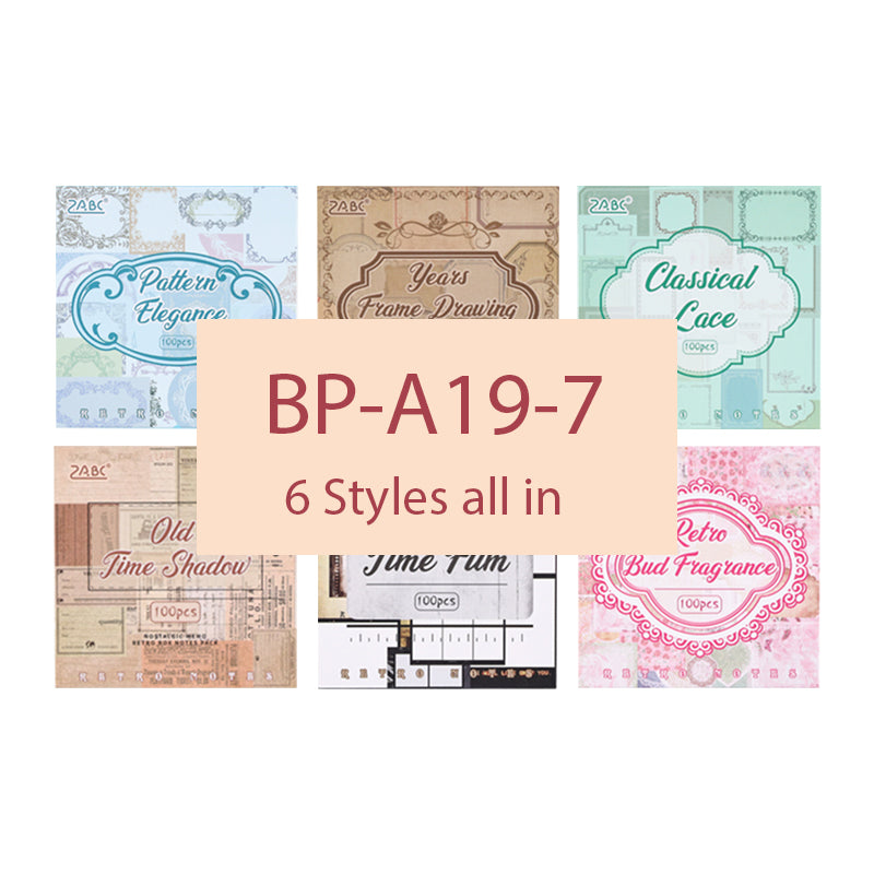 Boxed Nostalgic Note Paper 100 PCS