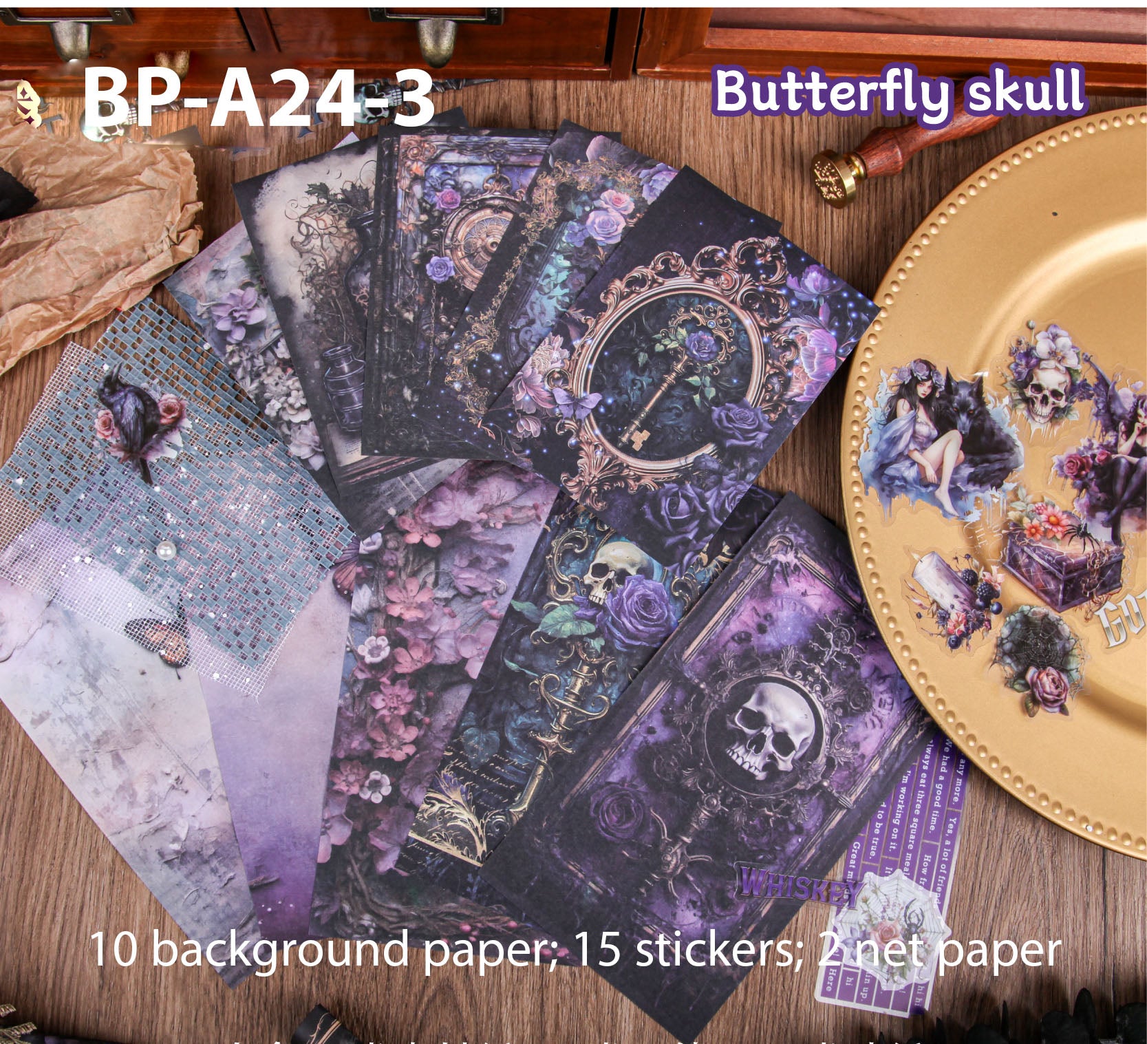 Gothic Story Paper/Stickers Package