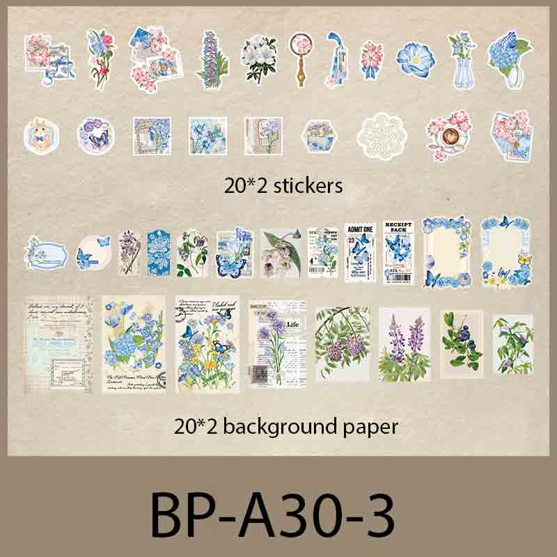 Retro Objects Note Paper Pack 60 pcs