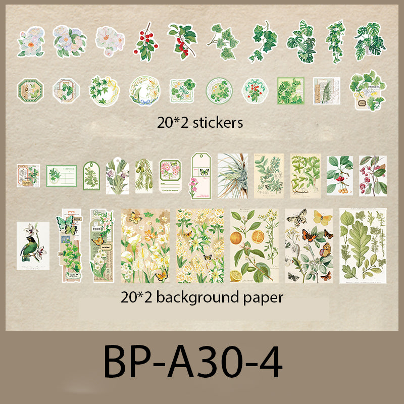 Retro Objects Note Paper Pack 60 pcs