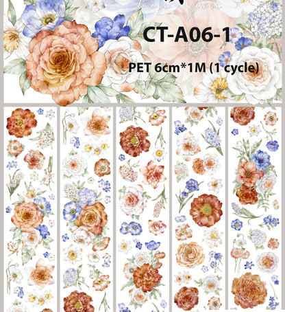 Cycle Tape※Colorful PET /Washi Tape※ 6cm* 1M /6M