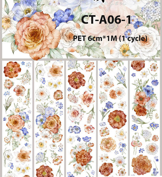 Cycle Tape※Colorful PET /Washi Tape※ 6cm* 1M /6M