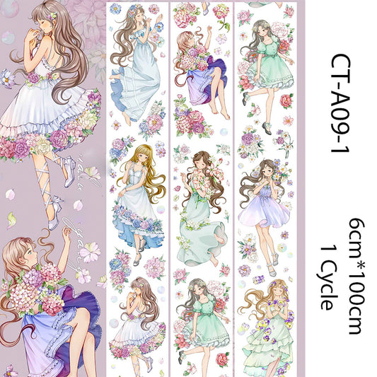 Cycle Tape※ Flower Girly ※ Pre-Cut※