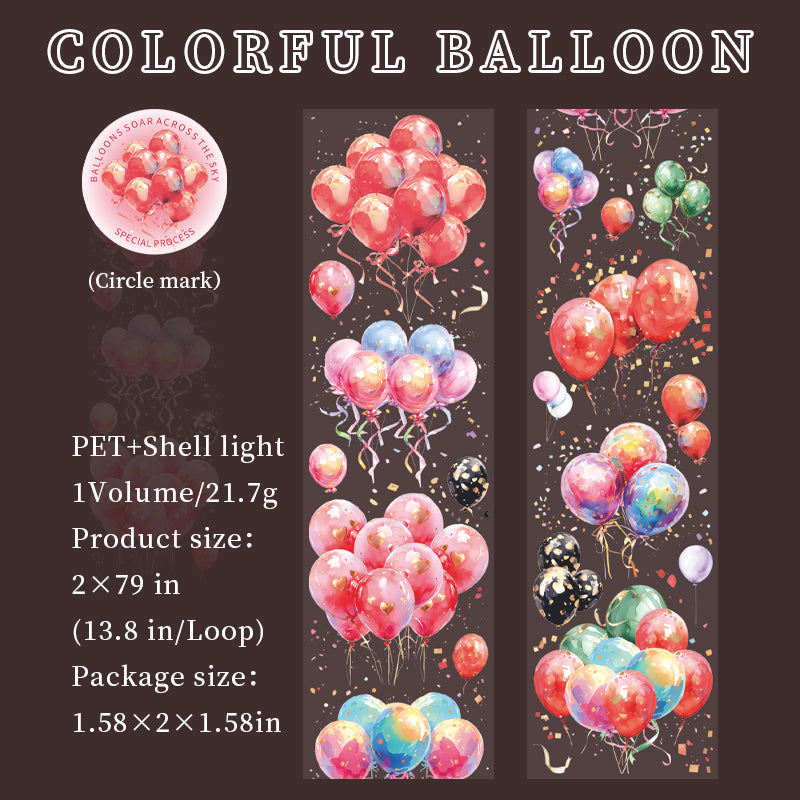 Fly over sky Shell-Light Balloon PET Tape