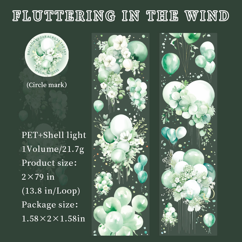 Fly over sky Shell-Light Balloon PET Tape