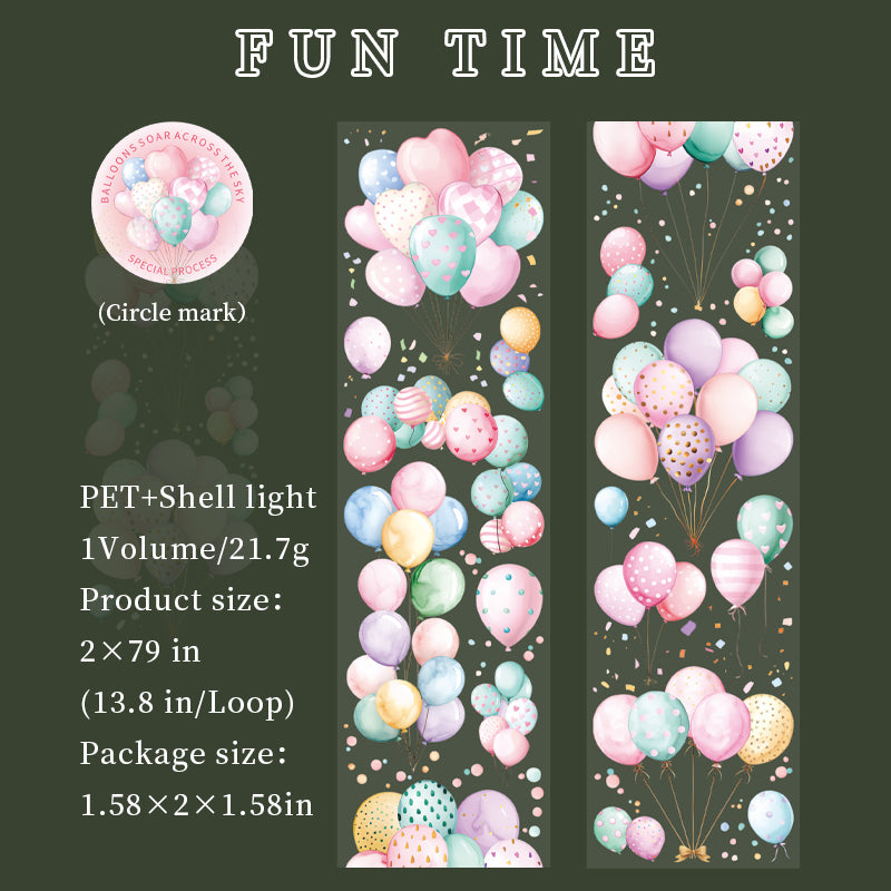 Fly over sky Shell-Light Balloon PET Tape