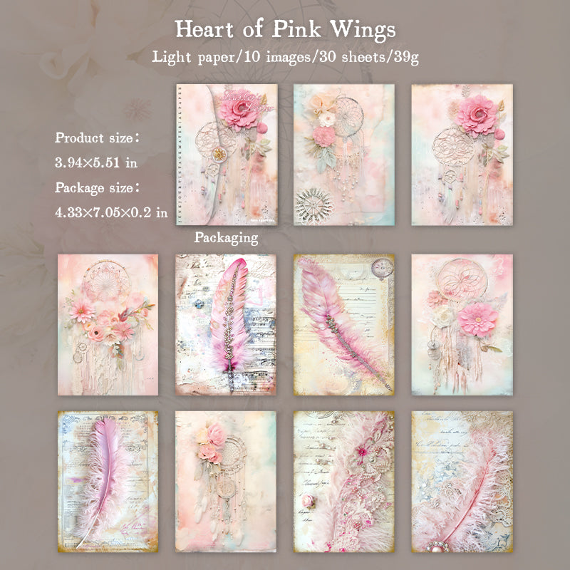 Retro Feather Letter Note Paper 3*10 pcs