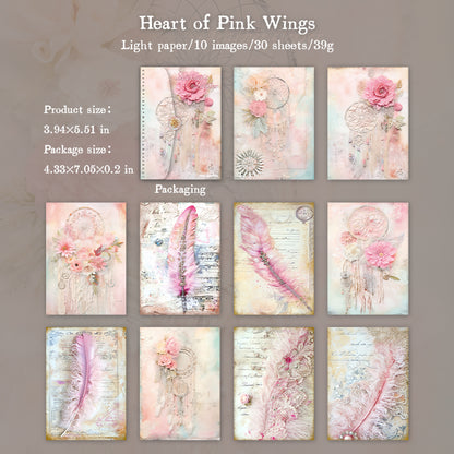 Retro Feather Letter Note Paper 3*10 pcs