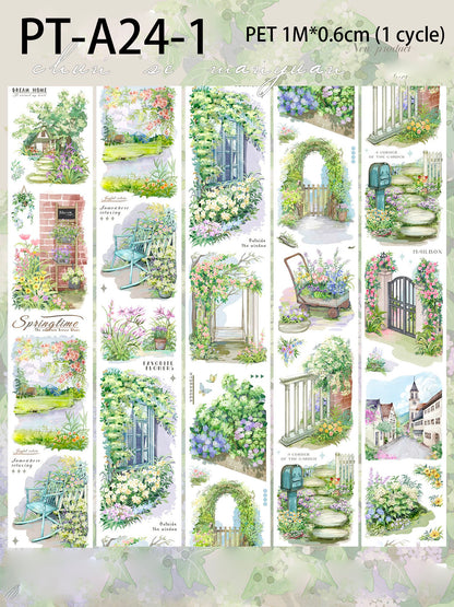 Cycle Tape※Full Spring PET /Washi Tape※Pre-Cut※