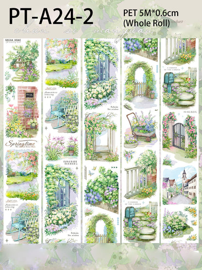 Cycle Tape※Full Spring PET /Washi Tape※Pre-Cut※