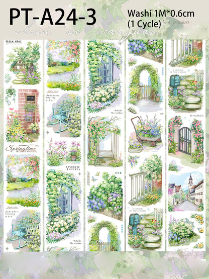 Cycle Tape※Full Spring PET /Washi Tape※Pre-Cut※