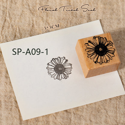 Single flower Wooden Stamp