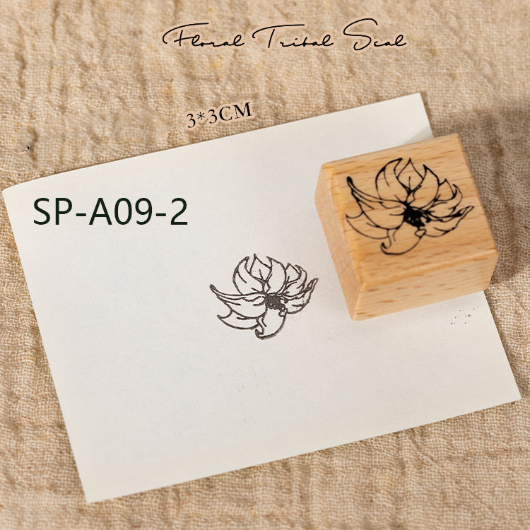 Single flower Wooden Stamp