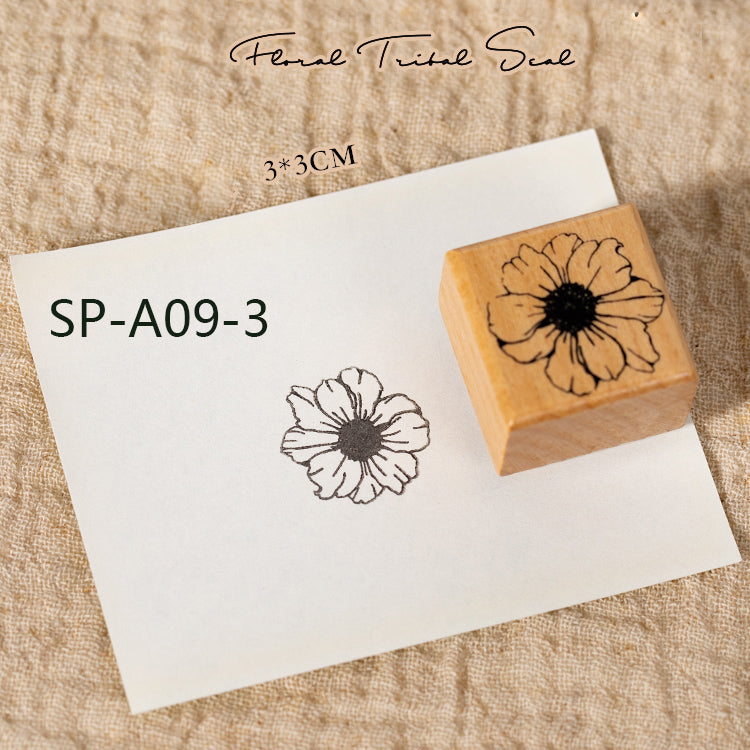 Single flower Wooden Stamp