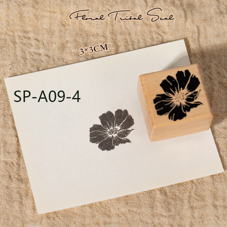 Single flower Wooden Stamp