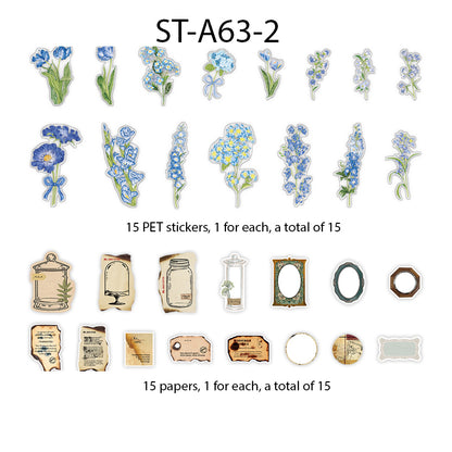 Big Bottle & Flower Stickers Pack 30 PCS