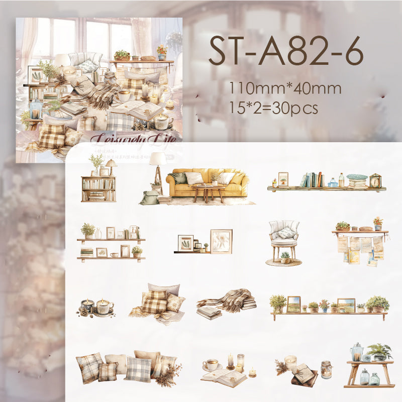 Lazy Daily Sticker 30 pcs