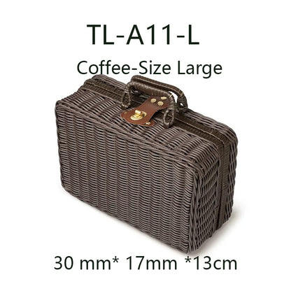 Wicker Suitcase Multifunctional Retro Plastic Storage Box