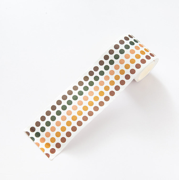 Whole Roll 6cm*3m Color round dot Washi Tape