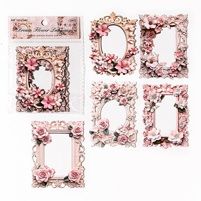 10 PCS Flower Mirror Frame