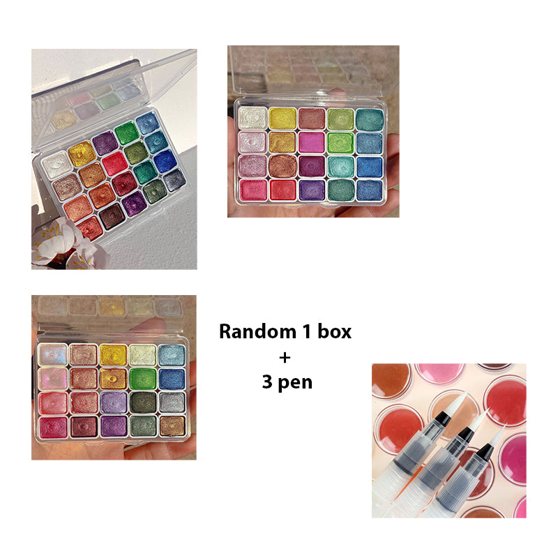 Shimmery Watercolor Pigment/Set 20 Colors