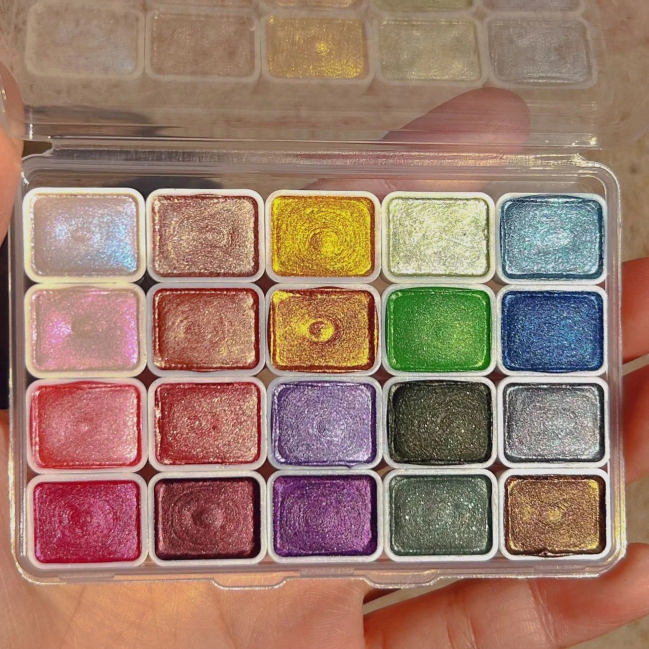 Shimmery Watercolor Pigment/Set 20 Colors