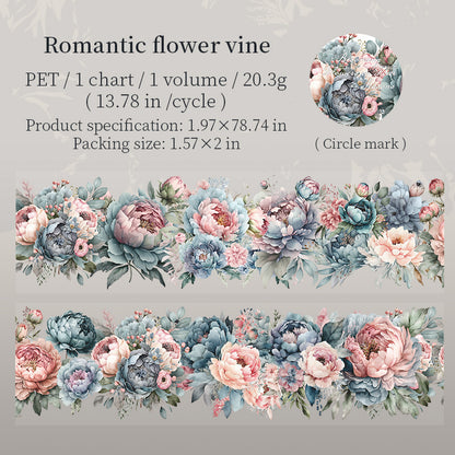 Whole Roll 5cm*2m Flower Season PET Tape