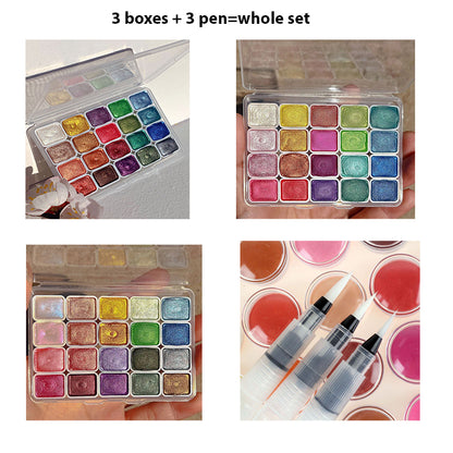 Shimmery Watercolor Pigment/Set 20 Colors